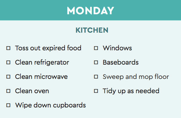 house cleaning checklist