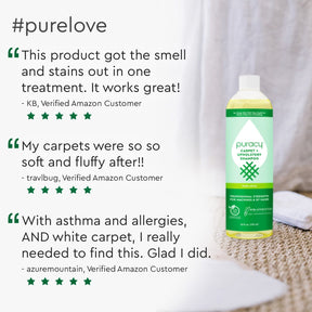 Testimonials for Puracy Carpet & Upholstery Shampoo