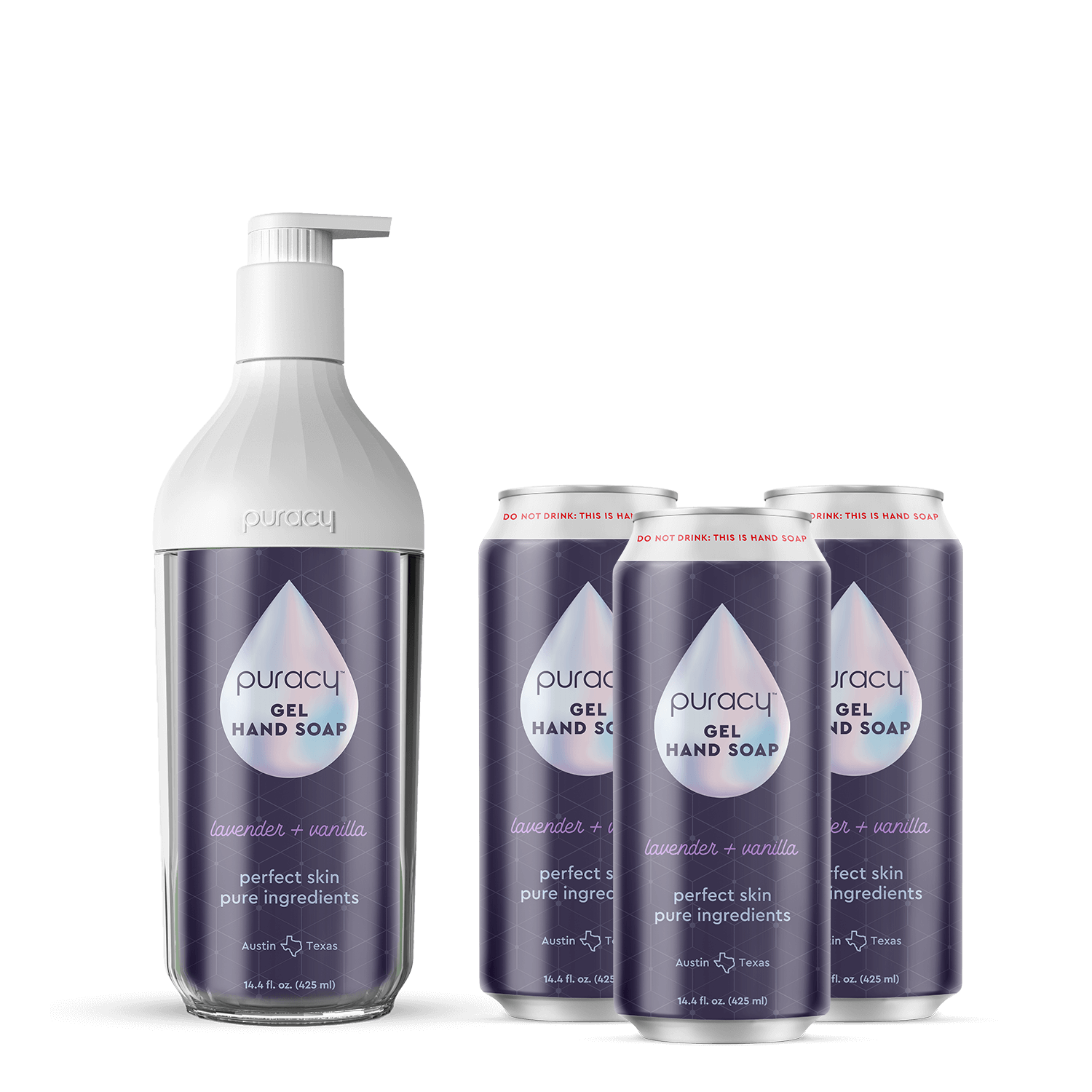 Clean Can Hand Soap Bundle Lavender Vanilla 